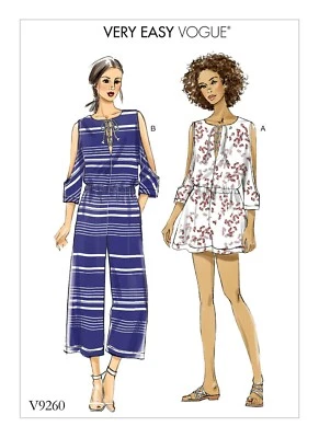 Vogue Misses/Misses Petite Romper/Jumpsuit V9260, Size Y (Xsm - Sml - Med) - Image 1 of 3