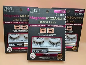 New Ardell Professional Magnetic MegaHold Demi Wispies Liner & Lash Kit Lot of 3 - Picture 1 of 2