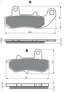 PASTIGLIE FRENO SINTERIZZATE SUZUKI DR 600/650/750/800 YAMAHA DTZ 125 Tenere 90 - Picture 1 of 2