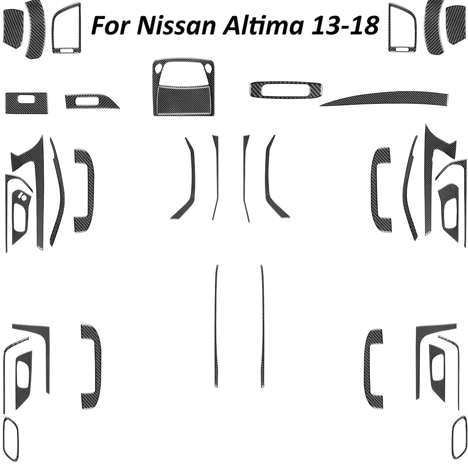 Полные комплекты отделки салона из настоящего углеродного волокна для Nissan Altima 13-18 38 шт. - Изображение 1 из 4