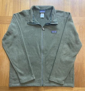 Patagonia Synchilla Fleece Jacket Men L Green Full Zip Outdoors Mid Layer Hike - Picture 1 of 4