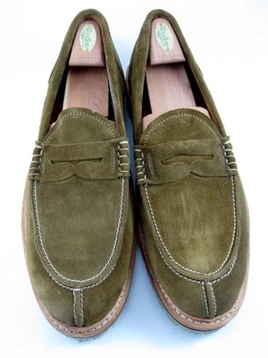 Allen Edmonds "FREEPORT" RESISTENTE A LA INTEMPERIE Lug Penny Mocasines 12 D Caper Gamuza (667N) Foto 1 de 4