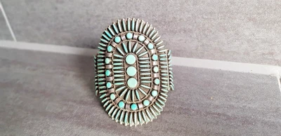 Armreif Armspange 925er Sterling Silber  Türkis  Handarbeit - Bild 1 von 4