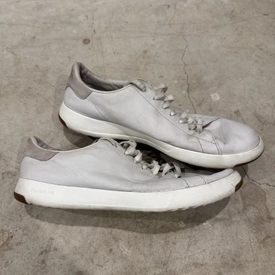 Zapatillas Tenis Cole Haan Grandpro Para Hombre Talla 11 Cuero C22584 Triple Blanco Foto 1 de 4