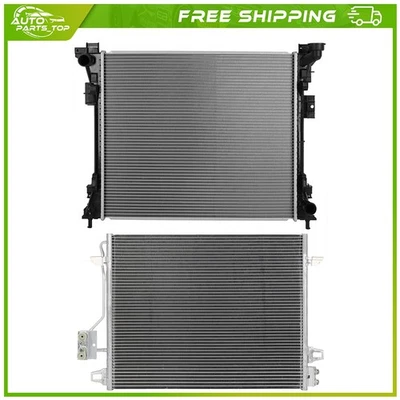 Aluminum Radiator and AC Condenser Cooling Kit For 2008-2019 Dodge Grand Caravan Foto 1 de 4