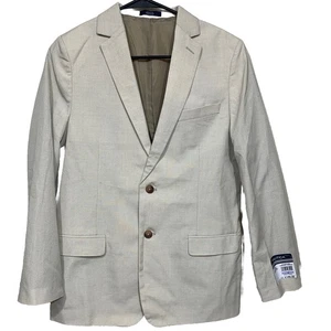 Nautica Boys Blazer Size 18 Regular Beige Suit Jacket Atmosphere New With Tags  - Picture 1 of 7
