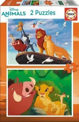 HUTTER TRADE SELECTION Educa - Disney - Der König der Löwen - Puzzle 2x48 Teile | Disney | Deutsch