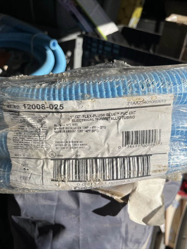 Carlon ENT Coil 1 in X 25 FT Electrical Nonmetallic Tubing Wire Protection Blue