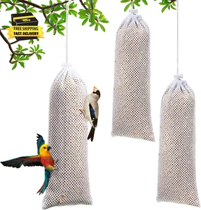 3 Pieces Finch Sock Feeder Thistle Socks Bird Feeder Instant Seed Sack for Outdo - Picture 1 of 7