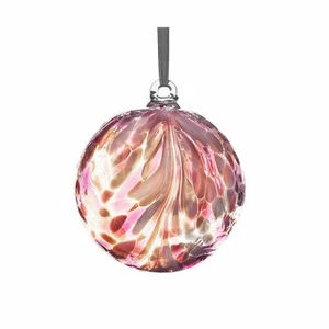 Bola de amistad de vidrio artesanal con diseño de pluma de flamenco de vidrio Sienna regalo - Imagen 1 de 1