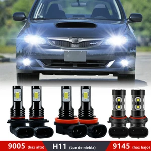 For Subaru Impreza 2008 2009 2010 2011 6X LED Headlight Hi/Lo + Fog Light Bulbs - Picture 1 of 12
