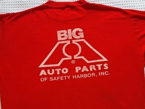 Vintage 1980s Big A Auto Parts Red T-shirt Size XL Sportswear Single Stitch USA - Picture 1 of 9