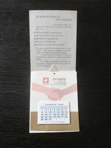 1939 - 1989 ORASIV FARMACEUTICO CALENDARIO COMMEMORATIVO DA TAVOLA APPENDIBILE - Imagen 1 de 4
