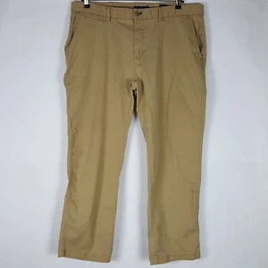 Pantalone Utility Impermeabile Uomo 100% Cotone Gamba Dritta Marrone Cachi Marrone 42x30 - Foto 1 di 8