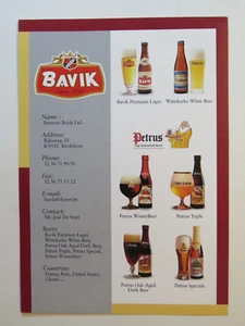 Belgischer Bierschein ~ Tränenblattanzeige; Brauerei BAVIK, Petrus & Wittekerke ~ Belgien - Bild 1 von 4