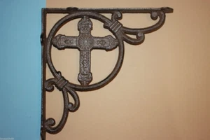 KREUZREGALSTREBEN, Klammern, Kragsteine, Regalträger, Kirchendeko, Sammlerstück B-22 - Bild 1 von 8