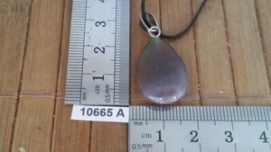 Pendentif "goutte" JASPE HELIOTROPE (SANGUIN) + cordon reglable collier reiki - Imagen 1 de 2