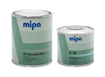 Set 1,5 L Mipa EP-Grundierfiller hellgrau (ca. RAL 7032) inkl. Mipa EP-Härter E  - Bild 1 von 4
