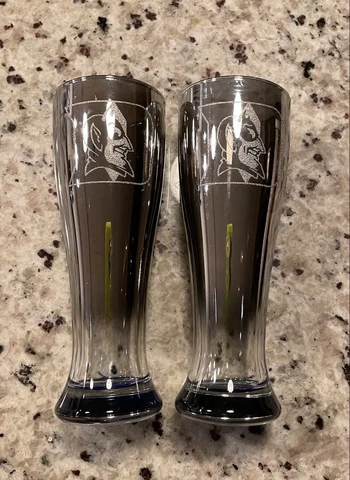 Duke Blue Devils NCAA 16oz Glasses Glacier Pilsner with Crystal Ice Finish (2) Cover