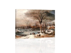 Village Landscape in Winter - Momper - CANVAS OR PRINT WALL ART - Picture 1 of 2