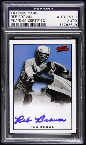 1979 Reb Brown Captain America Signed LE Trading Card (PSA/DNA Slabbed) Cover