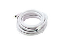 Steren 25ft RG59 Cable with F connectors, White