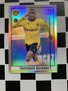 2020-21 Topps Merlin Chrome UCL Refractor RC Youssoufa Moukoko Borussia Dortmund - Bild 1 von 2