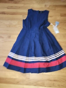 NWT Jason Wu for Target Fit & Flare Dress Womens Sz 6 Blue w/Red Sleeveless - Picture 1 of 2