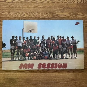 Original 1980 Nike Poster "JAM SESSION" 22 x 36 montiert NBA Basketball 1970er - Bild 1 von 11