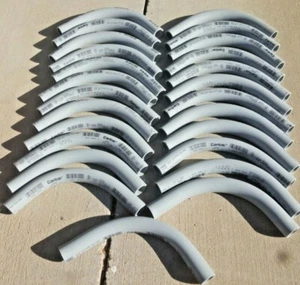 Lot of 25 NEW 3/4" Carlon Sch-40 Gray 90° Non-Metallic Rigid Conduit Elbow - Bild 1 von 10