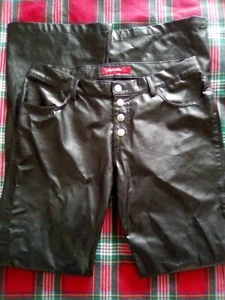 New without tags, MISS SIXTY Nicolas, faux leather trousers w32 - Picture 1 of 9