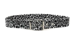 Leopard Fuzzy Belt Punk Rock Gothic Emo Rockabilly Psychobilly Alternative Club - Picture 1 of 10