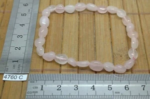 Bracelet QUARTZ ROSE en pierre roulée naturelle - Belle qualité et solide reiki - Picture 1 of 1