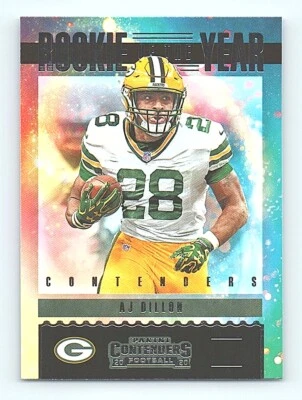 2020 Panini Contenders #RY-AJD A.J. Dillon Rookie of the Year Contenders - Image 1 of 2
