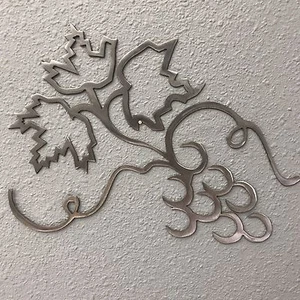 Grapes Metal Art Skilwerx 12 x 9 Wine 14 - Imagen 1 de 2