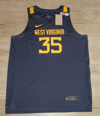 Nike Elite West Virginia Mountaineers Dri-FIT #35 Basketball Jersey Men's Large Cover