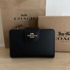 COACH Bifold Wallet Black with box used 