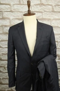 GIEVES & HAWKES Blue Wool Striped Single Breast Blazer Pants Suit Size 40 R - Picture 1 of 24