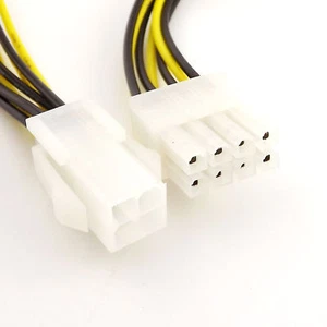 1pcs 4-Pin to 8-Pin 12V ATX Motherboard CPU Power Supply Adapter Converter Cable - Picture 1 of 5