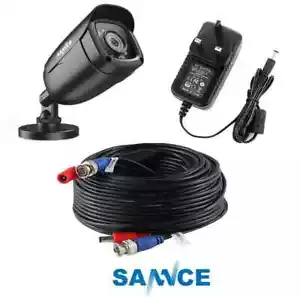 SANNCE 1080P TVI Security CCTV IR Camera & 30M Power-Video Cable with 12v PSU. - Picture 1 of 7