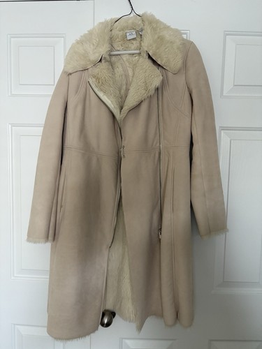 OFF WHITE Cappotto lungo donna A X Armani Exchange bianco sporco taglia S (S)