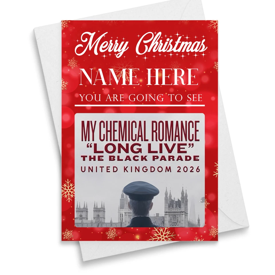 LIQUID_GRAPHICS You're Going To See My Chemical Romance 2026 Personalised Christmas Xmas Card