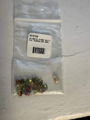 Lote mixto natural de 26 piezas de piedras preciosas sueltas JTV paquete de turmalina multicolor de 10 ctw Foto 1 de 4
