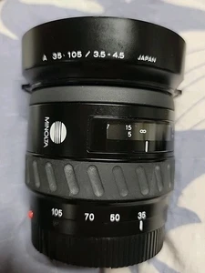 Minolta Maxxum AF Zoom Lens 35-105mm 1:3.5 (22) 4.5 w/ Filter, Hood & Caps - Picture 1 of 8