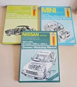 π 3x Haynes Workshop Manuals β Mini, Austin Allegro, Nissan Stanza Vintage - Picture 1 of 10