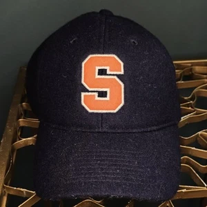 Legacy 92 Syracuse University Leather Strapback Wool Blend Hat Cap Blue - Picture 1 of 12