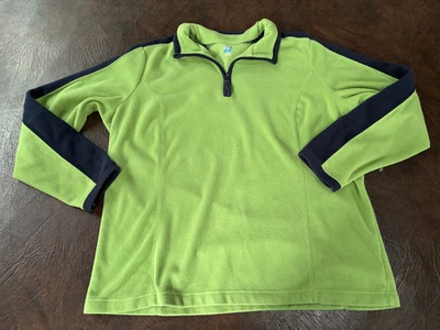 Chaqueta/camisa pulóver polar activa SJB talla L para mujer 1/4 cremallera verde Foto 1 de 4