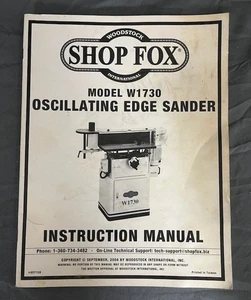 Shop Fox Model # W1730 Oscillating Edge Sander Instruction Manual - Picture 1 of 1