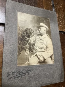 Foto: Kabinettkarte von 1902, Mensch und Hund - Bild 1 von 1