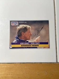Autogramm 1991 Pro Set JERRY BURNS. Dez. 2022 - Bild 1 von 4